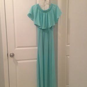 Show Me Your MuMu turquoise Maxi Dress size medium